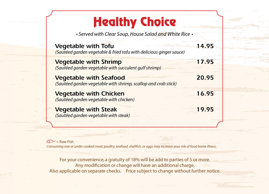 dinner from sushi bar